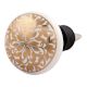 Golden Ornamental Flower Flat Ceramic Wine Stopper (Pack Of One Piece)